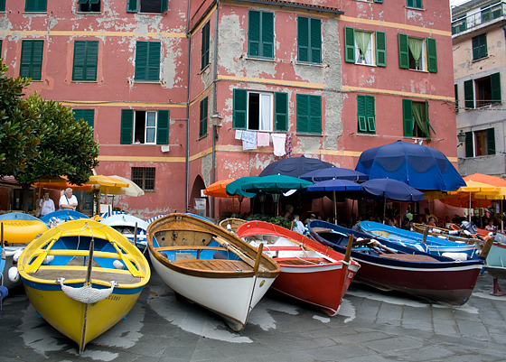 Cinque Terre žvejų valtys